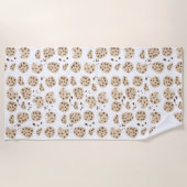 Serviette De Plage Motif de cookies à puces de chocolat (Devant)