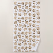 Serviette De Plage Motif de cookies à puces de chocolat (Devant)