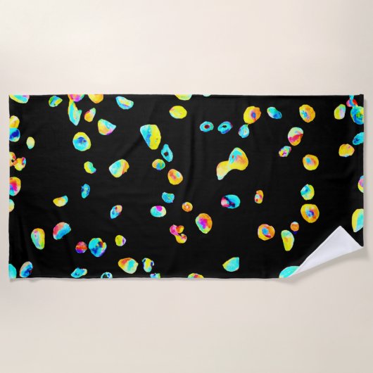 Serviette De Plage Motif de couleur vivant (Devant)