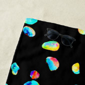 Serviette De Plage Motif de couleur vivant (En situation)