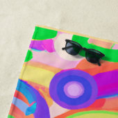 Serviette De Plage Motif de couleurs vives (En situation)