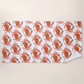 Serviette De Plage Motif de crabes côtiers (Devant)