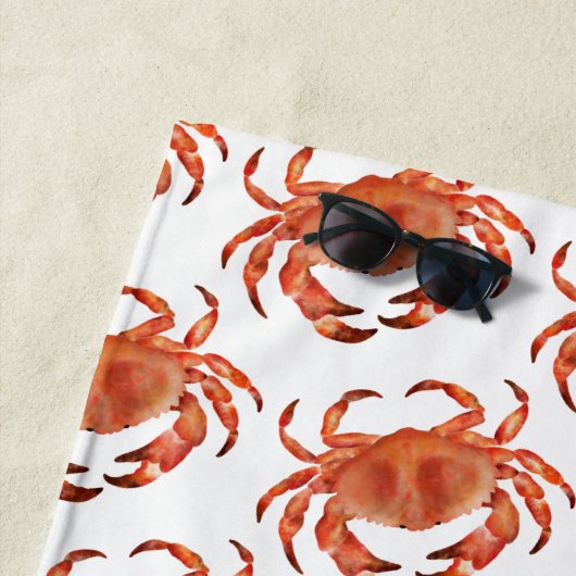 Serviette De Plage Motif de crabes côtiers (En situation)