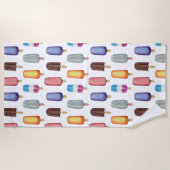 Serviette De Plage Motif de crème glacée (Devant)