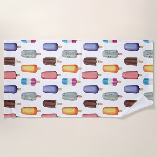 Serviette De Plage Motif de crème glacée (Devant)