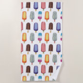 Serviette De Plage Motif de crème glacée (Devant)