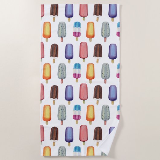 Serviette De Plage Motif de crème glacée (Devant)