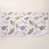 Serviette De Plage Motif de dessin animé Tan FRIENDS™ (Devant)