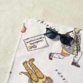 Serviette De Plage Motif de dessin animé Tan FRIENDS™ (En situation)
