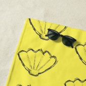 Serviette De Plage Motif de dessin Esquisse de coquillage (En situation)