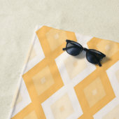 Serviette De Plage Motif de diamant jaune (En situation)