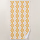 Serviette De Plage Motif de diamant jaune (Devant)