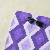 Serviette De Plage Motif de diamant violet (En situation)
