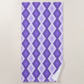 Serviette De Plage Motif de diamant violet (Devant)