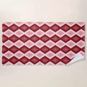 Serviette De Plage Motif de diamants rouges