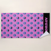 Serviette De Plage Motif de face de Grover rose (Devant)