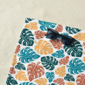 Serviette De Plage Motif de feuille de Monstera Tropical - Nature col (En situation)