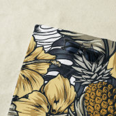 Serviette De Plage Motif de feuilles et de fleurs tropicales (En situation)