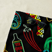 Serviette De Plage Motif de Fiesta du Mexique (En situation)