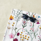 Serviette De Plage Motif de fleur sauvage d'été (En situation)