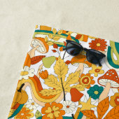 Serviette De Plage Motif de fleurs de champignons Super rétro (En situation)