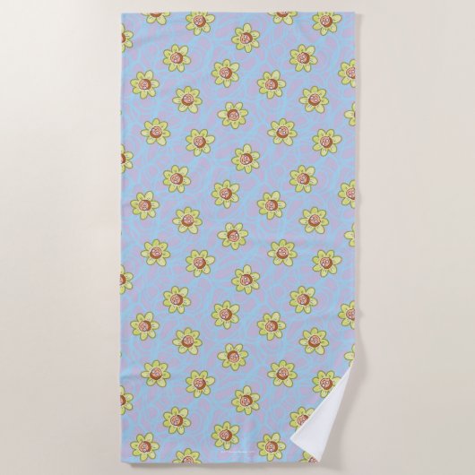 Serviette De Plage Motif de fleurs Morty (Devant)