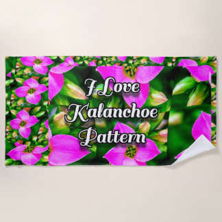 Serviette De Plage Motif de fleurs tropicales roses