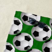 Serviette De Plage Motif de football personnalisé (En situation)