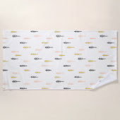 Serviette De Plage Motif de forêt d'arbre de Noël (Devant)