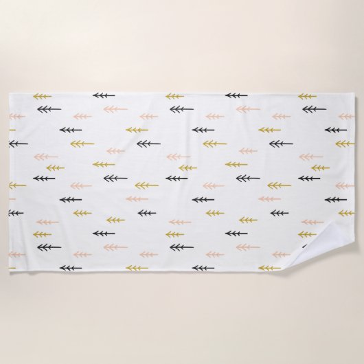 Serviette De Plage Motif de forêt d'arbre de Noël (Devant)