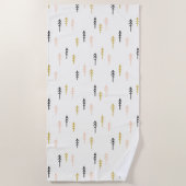 Serviette De Plage Motif de forêt d'arbre de Noël (Devant)