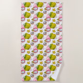 Serviette De Plage Motif de fruit texturisé par carte blanche (Devant)