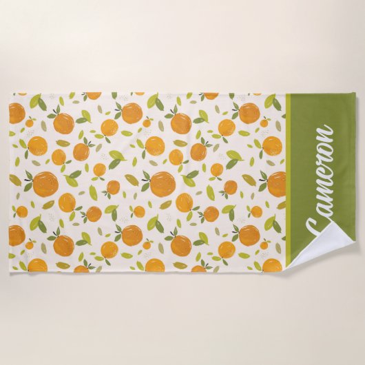 Serviette De Plage Motif de fruits cuits à la chair (Devant)