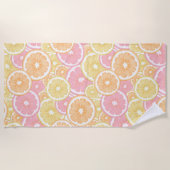 Serviette De Plage Motif de fruits d'agrumes tropicaux (Devant)