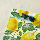 Serviette De Plage Motif de fruits de citrons d'été à hanche tropical (En situation)