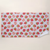 Serviette De Plage Motif de fruits de fraise d'été (Devant)