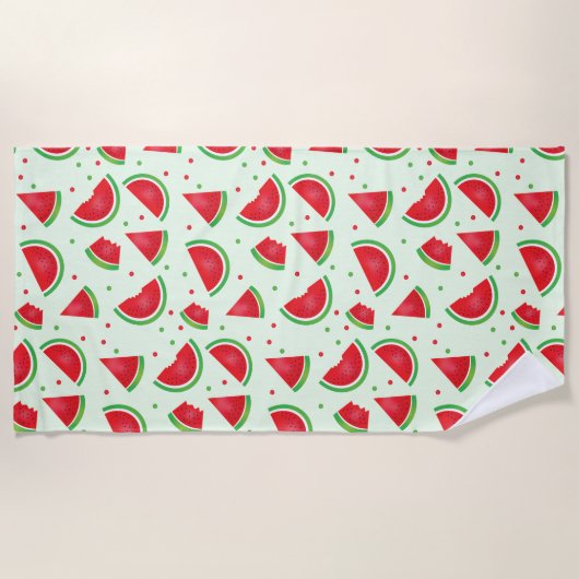 Serviette De Plage Motif de fruits d'été de pastèque (Devant)