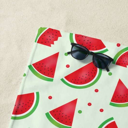 Serviette De Plage Motif de fruits d'été de pastèque (En situation)