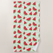 Serviette De Plage Motif de fruits d'été de pastèque (Devant)