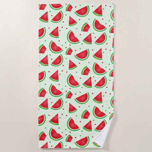 Serviette De Plage Motif de fruits d'été de pastèque (Devant)