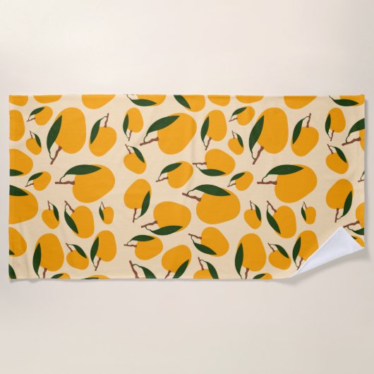 Serviette De Plage Motif de fruits d'été Mango (Devant)