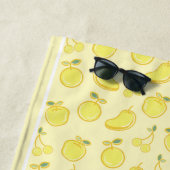 Serviette De Plage Motif DE FRUITS FRAIS LEMON (En situation)