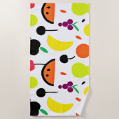 Serviette De Plage Motif de fruits néon Tropical Glow (Devant)