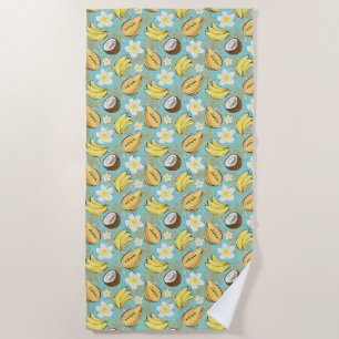 Serviette De Plage Motif de fruits tropicaux d'été