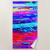 Serviette De Plage Motif de gravure de couleur (Devant)