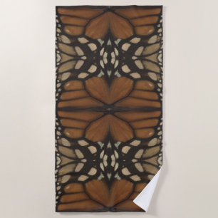 Serviette De Plage Motif de gros plan d'aile de papillon monarque