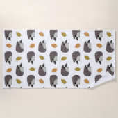Serviette de plage Motif de hérisson (Devant)