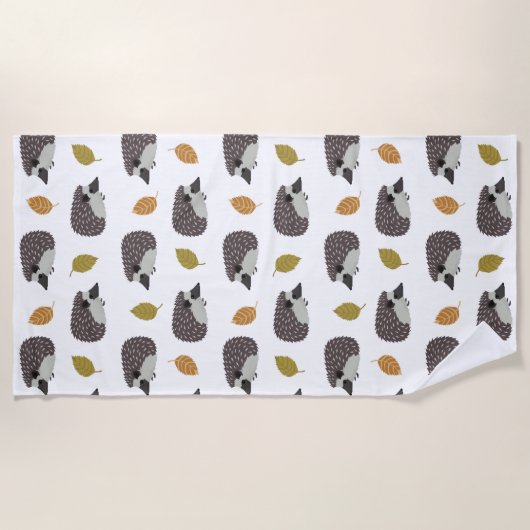 Serviette de plage Motif de hérisson (Devant)
