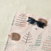 Serviette De Plage Motif de hérisson de bois mignon (En situation)