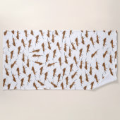 Serviette De Plage Motif de jolies fourmis (Devant)